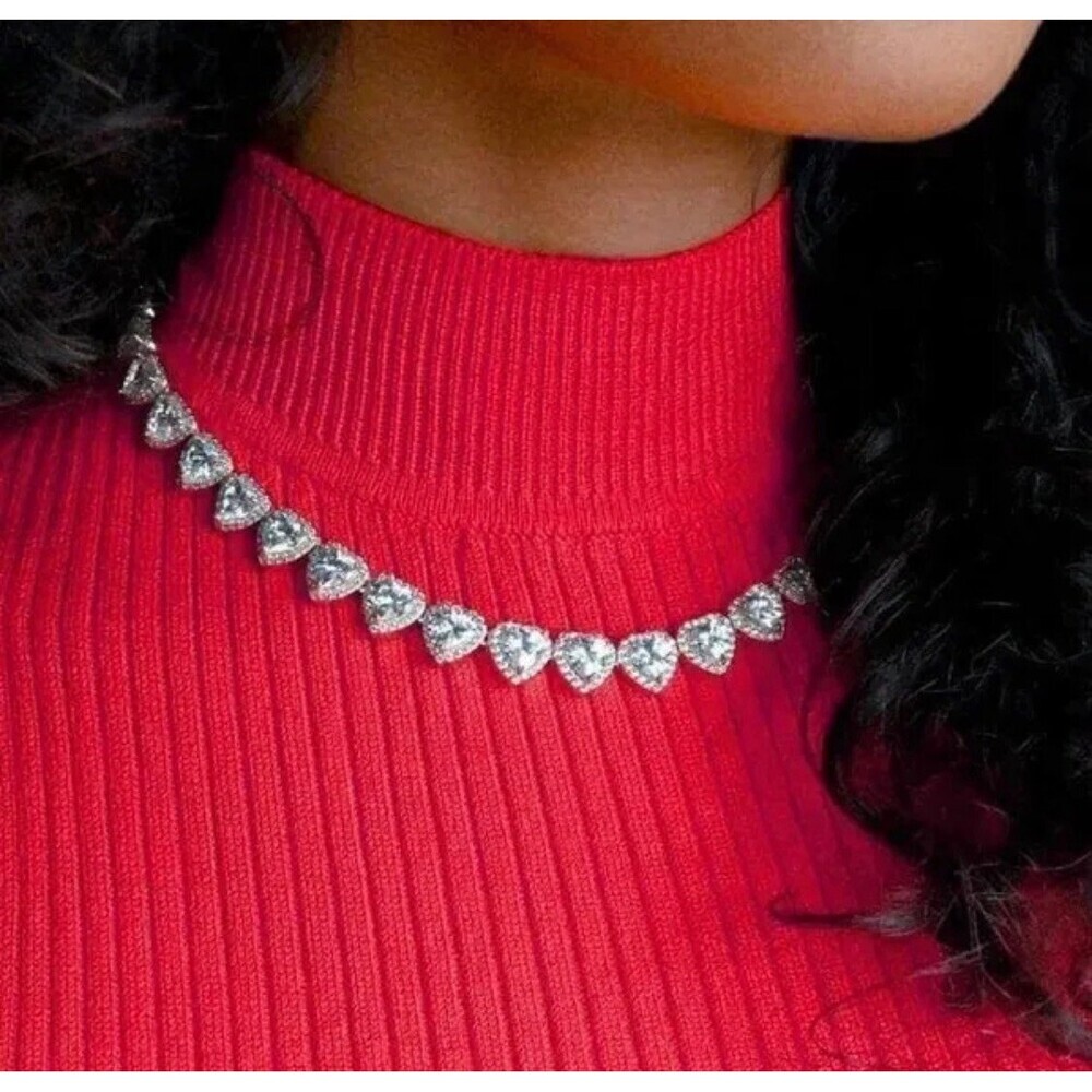 Heart Necklace cz 16inch